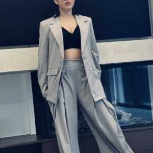 Relaxed Tailored Suit Set In Taupe