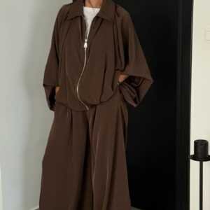 Chocolate Brown Oversized Two-Piece Set