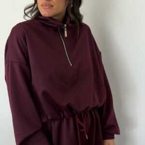 Burgundy Casual Chic Two-Piece Set