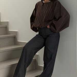 Dark Wash Wide-Leg Jeans