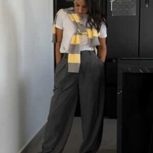 The Everyday Tailored Wide-Leg Pants – Grey