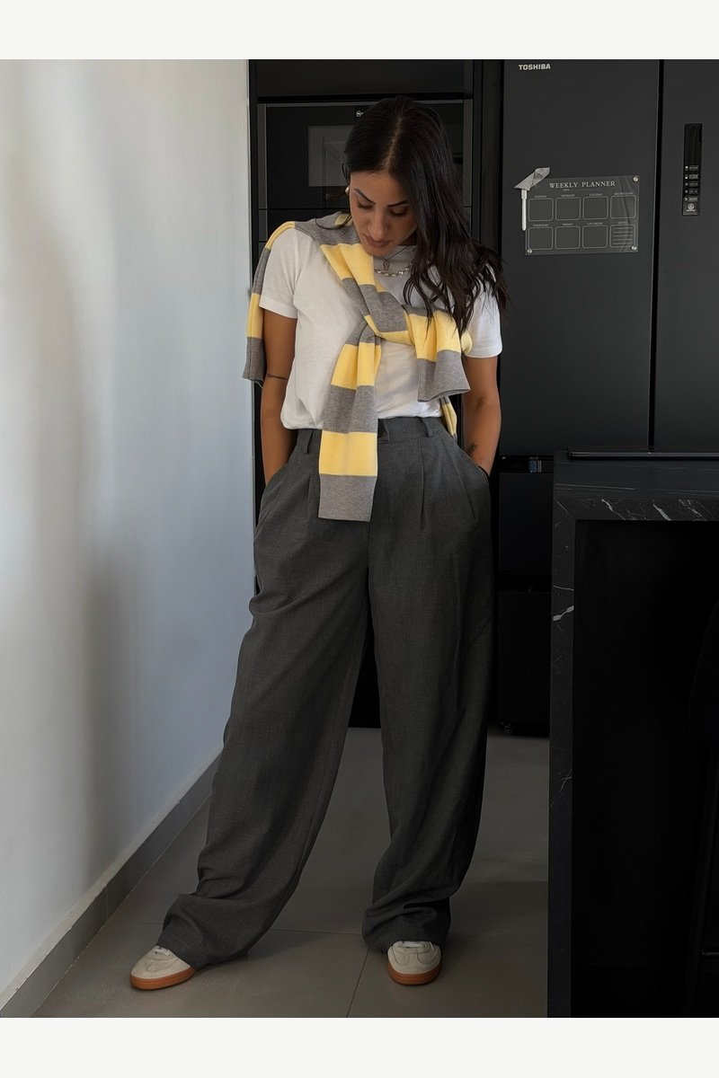The Everyday Tailored Wide-Leg Pants – Grey
